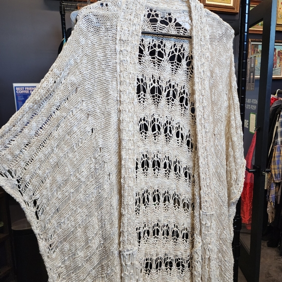 URBAN OUTFITTERS ECOTE Cotton Fringe Knit Duster - Picture 2 of 5